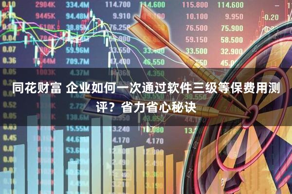 同花财富 企业如何一次通过软件三级等保费用测评？省力省心秘诀
